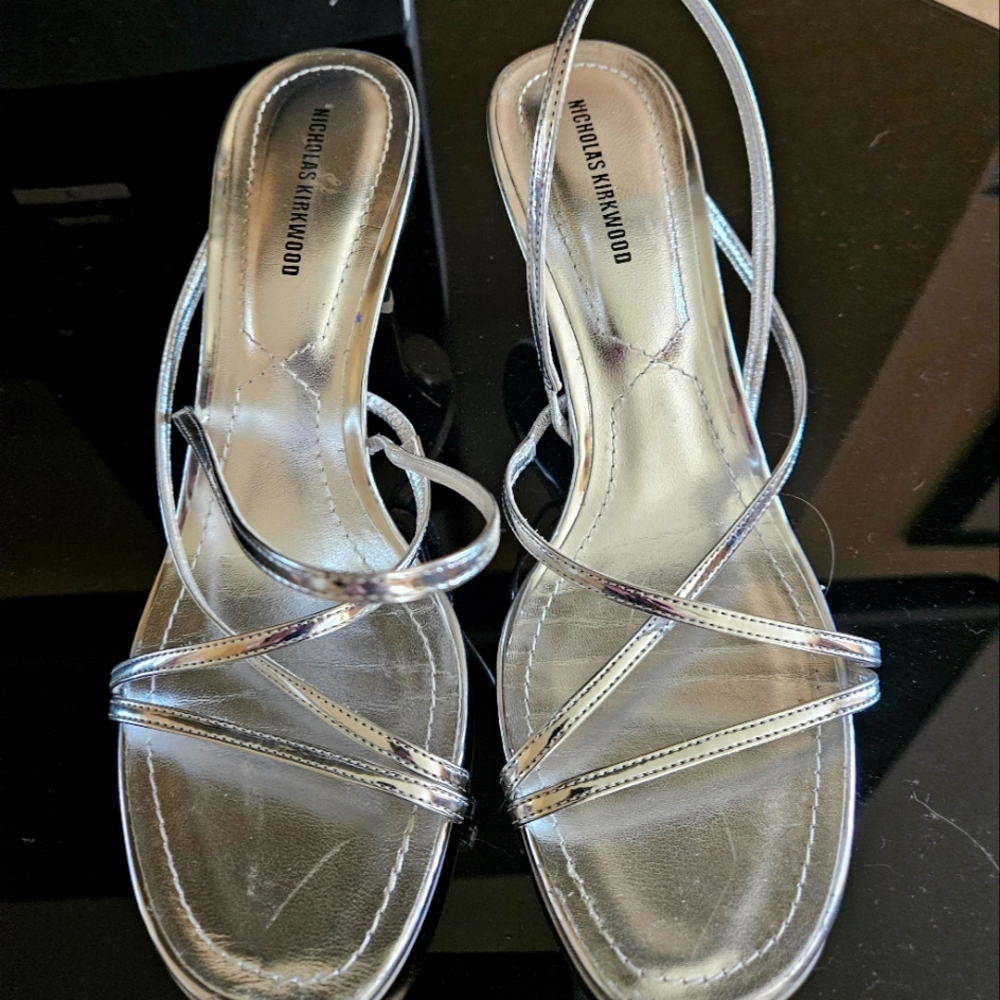 Silver strappy Nicholas Kirkwood sandals 38